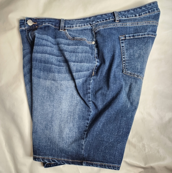Venezia Lane Bryant Jean Shorts Blue Denim High Rise Plus Size 20 - Picture 4 of 11